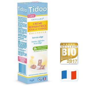 crème réparatrice bio zinc et calendula. tidoo. Tube de 75 g
